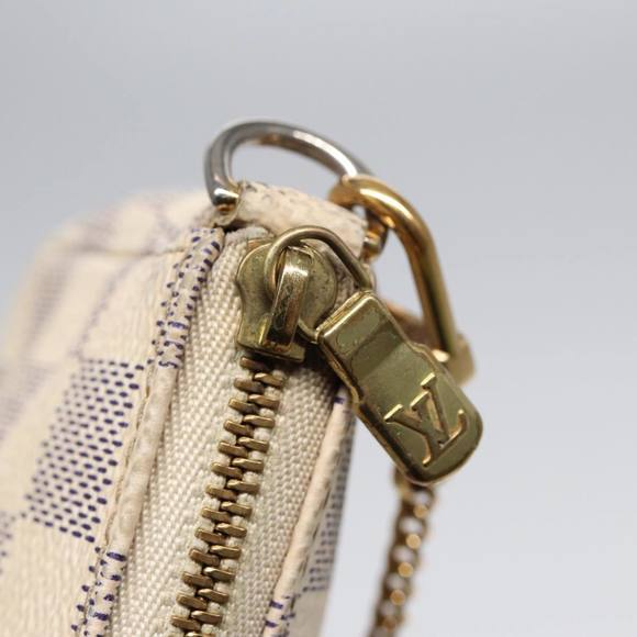 LOUIS VUITTON Damier Azur Mini Pochette Accessoires Pouch N63005 LV Auth 86634 - Picture 10 of 16